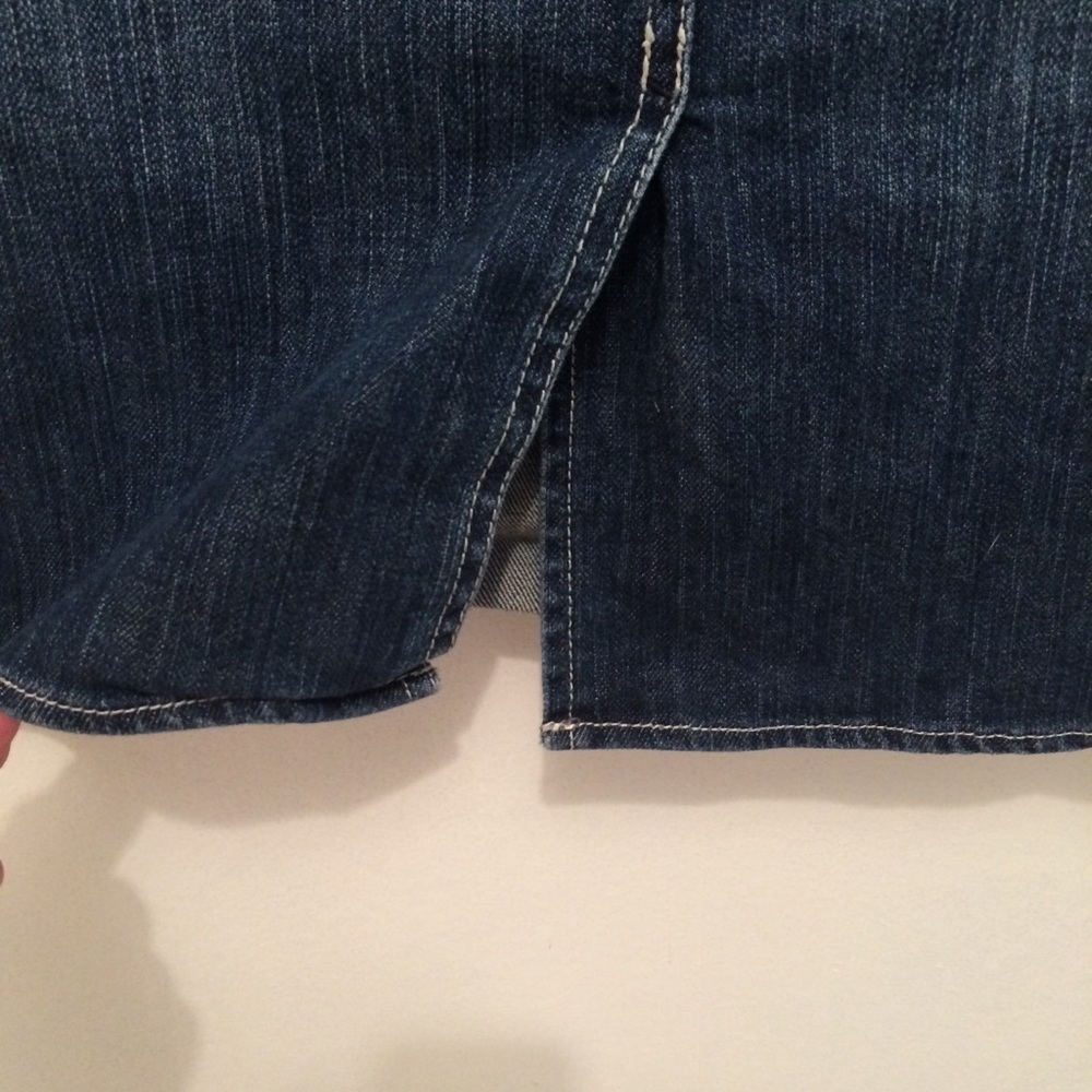 New York & Company Dark Blue Denim Pencil Skirt - Picture 4 of 6